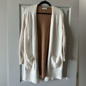 Madewell Fuzzy Full Length Color Block Cardigan With Front Pockets Size Small